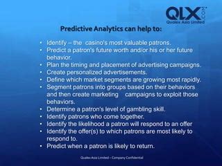 predictive analytics in casino industry|Patron Analytics in the Casino and Gaming Industry: How the .